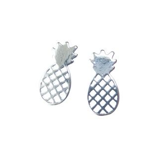 Silver Pineapple Earrings